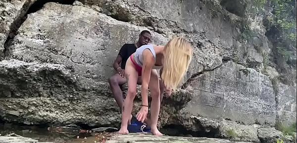  BigDaddyKJ Interracial Couple Fucks On Hike | Preview